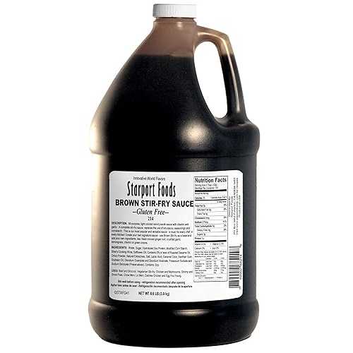 Starport Foods Brown Stir Fry Sauce - Gluten Free, 1 Case, (4 x 1 Gallon)