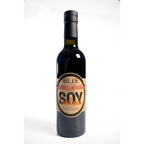 HOOK TO FORK BLiS Bourbon Maple Barrel-Aged Hardwood Smoked Reserve Japanese Aged Soy Sauce, Non-GMO, 375ml