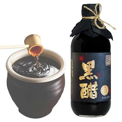 CZMYCBG Ancient Craftsmanship Chinese Black Rice Vinegar, 5 Years Aged Shanxi Mature Vinegar 16.9 Fl Oz (500ml), All-Natural Fermented Condiment for Salad, Soup \u0026 Marinades
