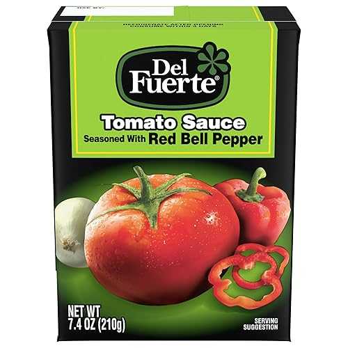 DEL FUERTE Tomato Sauce Seasoned with Red Bell Pepper 7.4 Ounce, 24-Pack