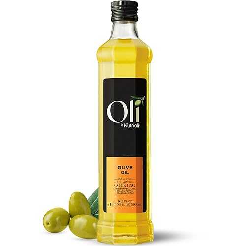 Oli de Nutrioli Oli by Nutrioli Olive Oil, Authentic Blend of 3 Spanish Olive Varieties, High Smoke Point Cooking Oil, Glass Bottle, 16.9 Fl Oz