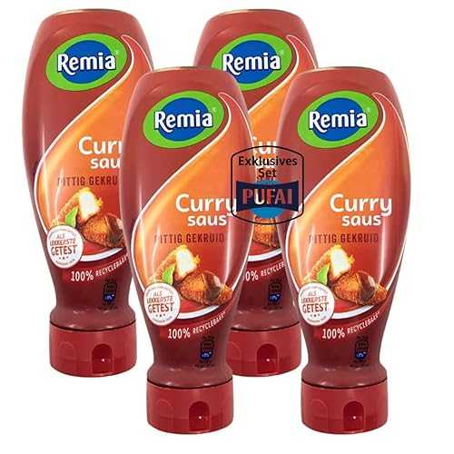 PUFAI Bundle Remia Curry Sauce 16.9 薬局衡オンス Plastic Bottle, 4-Pack / Mild Spice \u0026 Versatile Flavor