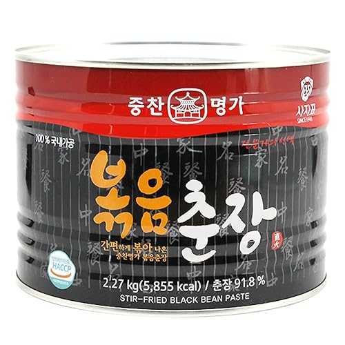 Sajapyo Jungchanmyeongga Stir-Fried Chunjang Black Bean Paste 80 薬局衡オンス (2.27kg) Korean Black Bean Sauce for Jajang Sauce