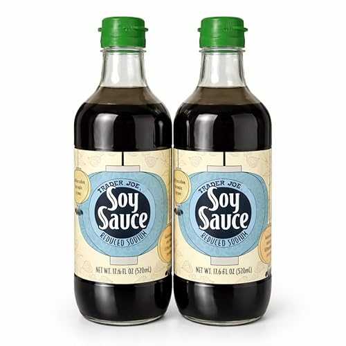 Generic Trader Joe Soy Sauce Reduced Sodium 17.6fl 薬局衡オンス 520ml (Two Glass Bottles)