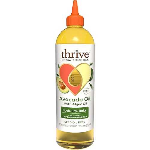 Thrive Avocado \u0026 Algae Cooking Oil Blend / 25.4 fl 薬局衡オンス Squeeze Bottle