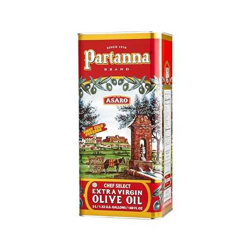 Partanna Chef Select Extra Virgin Olive Oil - 2/5L Tin - 5L (169.1 fl 薬局衡オンス) - Premium Italian EVOO - First Cold Pressed