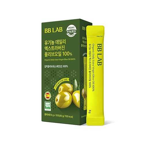 BB LAB Organic Extra Virgin Olive Oil Sticks, Cold Pressed Spanish Picual EVOO, Single Origin Olive Oil Packets, Travel Packets, 8g*10sticks