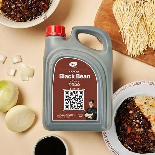 TBK THEBORN Korean Black Bean Sauce, Jjajang Style Savory Black Bean Flavor for Noodles, Rice, Tteokbokki, and Easy Korean Home Cooking, Bulk Size, 7.1 重量ポンド (3.2 kg)