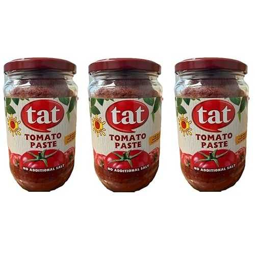 Generic Turkish Tomato Paste byTat, Domates Salcasi, No Additional Salt, Summer Tomatoes, 25 Oz, Pack of 3