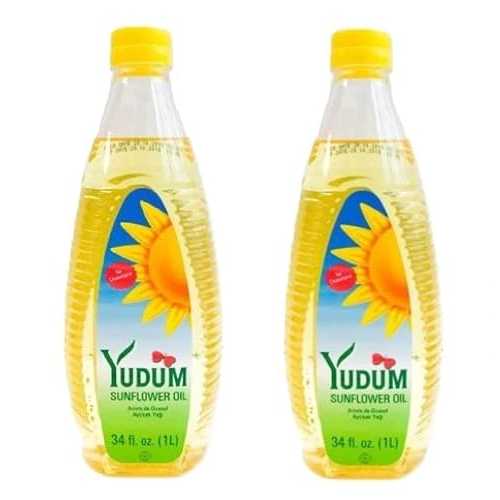 Generic 100% Sunflower Oil ByYudum, No Cholesterol, Yudum-Aycicek Yagi, 100% Aycicek Yagi, 34 Fl Oz, Pack of 2