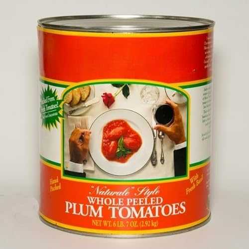 Generic Whole Peeled Plum Tomatoes, Whole Plum Tomatoes is a soft, sweet, tender, ultra-premium quality of vine ripened plum tomatoes インチ Naturale style juice. Are canned with tomato juice and fresh basil leaves releasi