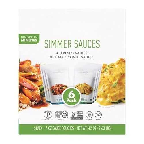 Generic Simmer Sauce Variety Pack Ready-to-Cook Gourmet Sauces, Global Flavors, Gluten-Free, Easy Meal Starters, No Artificial Preservatives, Includes a curated selection of sauces inspired by international cuisines, Made