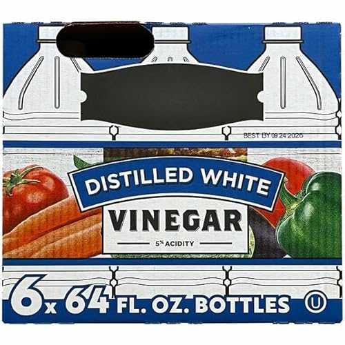 Generic Distilled White Vinegar, Multi-Purpose Cleaning \u0026 Cooking Vinegar, 5% Acidity, Natural Odor Neutralizer for Home Use, Ideal for Cooking, Pickling, Laundry \u0026 Household Cleaning, Bulk Pack, 6 Bottles [ 64 f