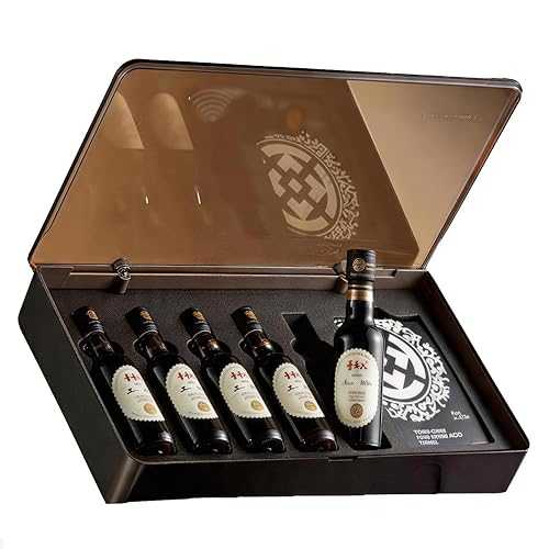 CZMYCBG Five Bottle Set Shanxi Black Vinegar, 1.7 Fl Oz (50ml) Each, 3 Years Aged Natural Fermented Rice Vinegar, Traditional Chinese Ancient Craft