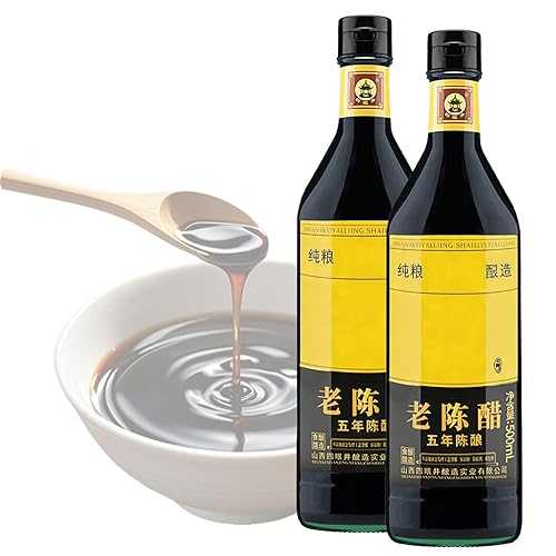 CZMYCBG 2 Pack Ancient Craftsmanship Chinese Black Rice Vinegar, 5 Years Aged Shanxi Mature Vinegar, 16.9 Fl Oz (500ml) Each, All-Natural Fermented Condiment for Salad, Soup, Marinades \u0026 Dressings