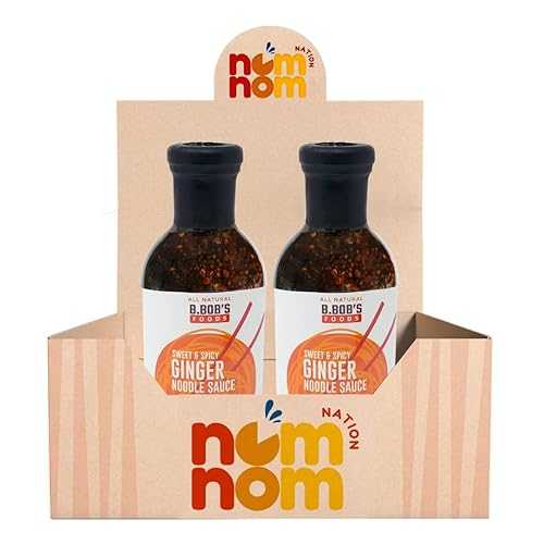 NomNom Nation Bronco Bobs Sauce Ginger Noodle 15.5 OZ Bottles Dumpling Sauce for Dumplings and Dumpling Wrappers Sushi Ginger Style Flavor 2 Pack with Refrigerator Magnet