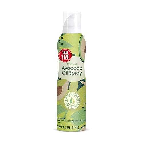 Generic 100% Pure Avocado Oil Cooking Spray 4.7 薬局衡オンス Non Stick Oil Spray インチ Metal Bottle, High Heat Cooking for Baking Frying \u0026 Grilling, Clean Even Spray, Shelf Stable Kitchen Essential (Pack of 1)
