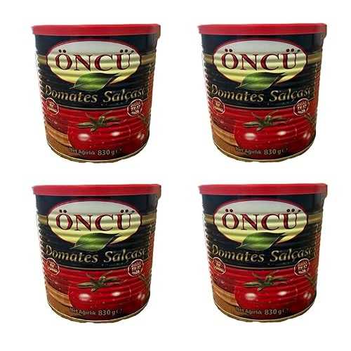 Generic Oncu Domates Salcasi, Double Concentrated Sweet Tomato Paste, 830 gr, Pack of 4