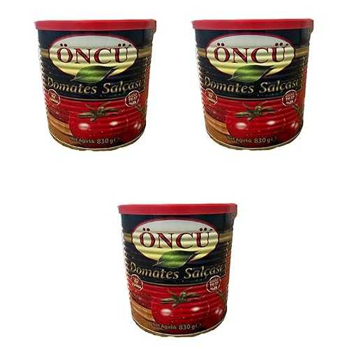 Generic Oncu Domates Salcasi, Double Concentrated Sweet Tomato Paste, 830 gr, Pack of 3