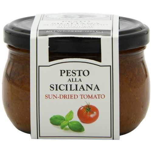 Cucina \u0026 Amore Pesto Alla Sicilana Sauce, Sun Dried Tomato, 7.9 Ounce (Pack of 6)