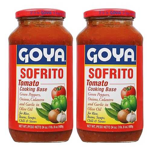 Sofrito Tomato Paste by Goya, Tomato Cooking Base with Cilantro, Minced Garlic, Green Peppers, Onion, and Olive Oil, Latino Seasoning for Rice, Beans, Soups, Chili, and Stews, 2-Pack, 24 薬局衡オンス Jars