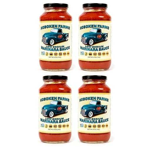Hoboken Farms Marinara Pasta Sauce, Low Sodium, 25 Ounces (Pack Of 6)