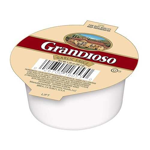 Ventura Foods Grandioso Liquid Garlic Sauce, 0.07 Pound Cup -- 128 per case.