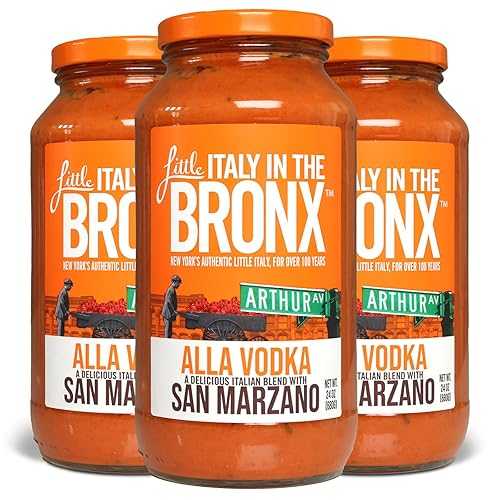 Little Italy インチ the Bronx Little Italy Bronx Alla Vodka Sauce - Vodka Sauces, Vodka Pasta Sauce, Spaghetti Sauce, Marinara Pizza Sauce, No Added Sugar - 24 薬局衡オンス (3-Pack)