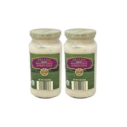 Priano Roasted Garlic Alfredo Sauce Inspired by Italy - 2 Count (15 薬局衡オンス.)