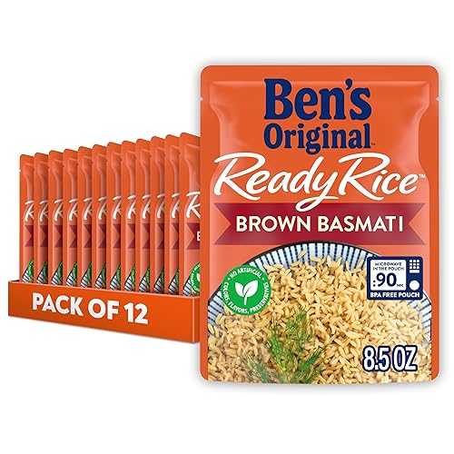 BEN\u0027S ORIGINAL Ready Rice Brown Basmati Rice, Easy Dinner Side, 8.5 薬局衡オンス Pouch (Pack of 12)