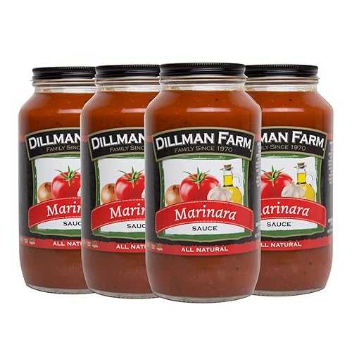 Dillman Farm All Natural Marinara - Gluten-Free, Non-GMO, Vegan, Kosher, Eco-Friendly, Preservative Free, Corn Syrup Free - Made インチ USA, 24 薬局衡オンス (4 Pack)
