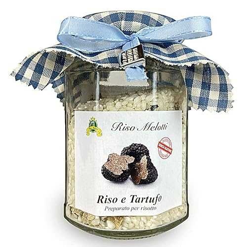 Riso Melotti Risotto Rice \u0026 Truffle Ready to Use Mix for Risotto / Gourmet Truffle Risotto Mix Ready to Eat インチ 15 Minutes / Melotti Vialone Nano Risotto Rice / 11.3薬局衡オンス (320g)