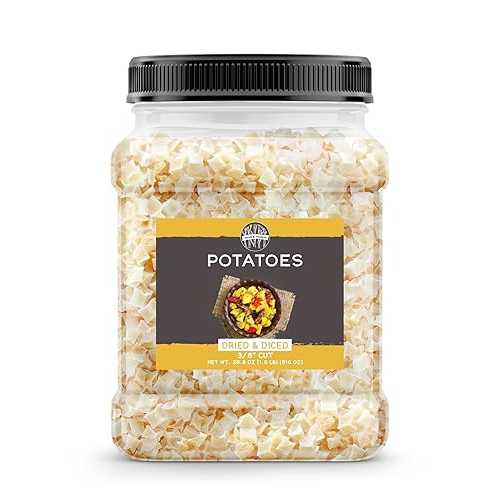 Birch \u0026 Meadow Dried \u0026 Diced Potatoes, 1.8 重量ポンド, Food Storage, Soups \u0026 Stews