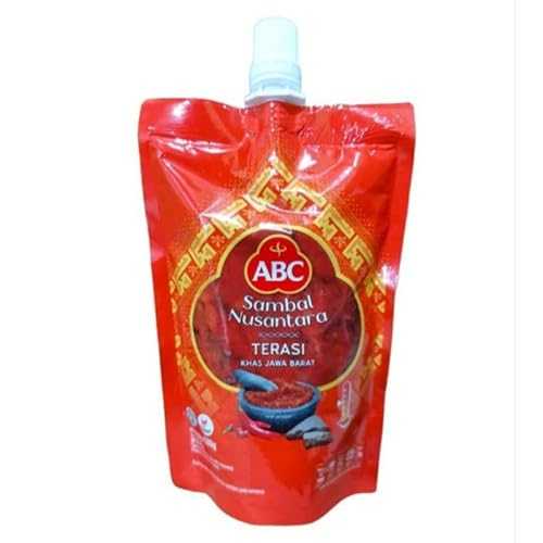 Generic ABC Sambal Nusantara Terasi,Indonesian Spicy Chili Sauce, Pouch 180g (Pack of 1)