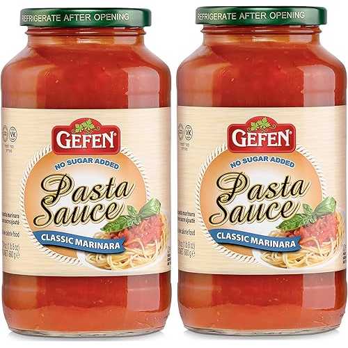 Geula Gefen No Sugar Added Marinara Sauce, 24 薬局衡オンス (2 Pack) / NSA Pasta Sauce / Made with EVOO / Rich Flavor Pizza Sauce / Kosher