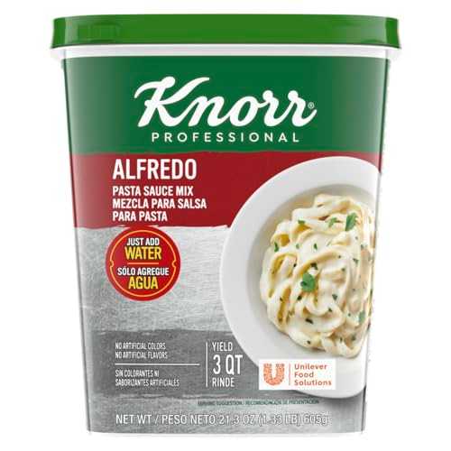Knorr Professional Alfredo Sauce, Just Add Water Convenience Mix, 1.33重量ポンド (Pack of 4), Classic Alfredo Pasta Sauce Made With Real Parmesan Cheese and Cracked Black Pepper, No Artificial Colors, Flavors, No added MSG