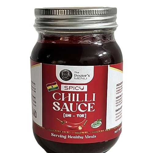 All Natural Shito: The Doctor\u0027s Menu Chilli Sauce, Original Authentic Shito. Fully Loaded With Shrimps and Herrings. A Taste of The Motherland, Ghana. (16薬局衡オンス, SPICY)