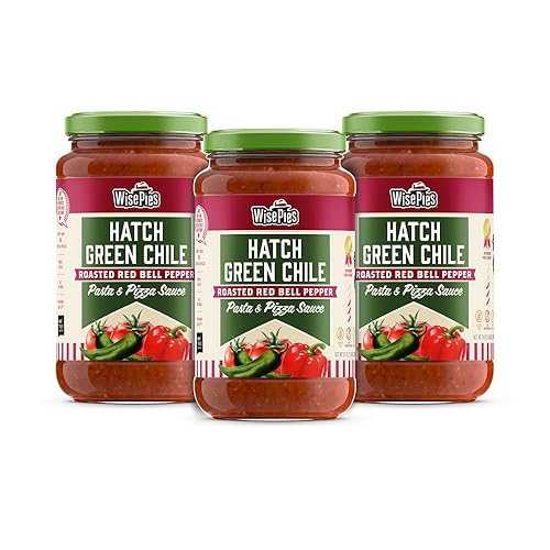 WisePies Pizza Hatch Green Chile Roasted Red Bell Pepper Marinara Sauce - 3 Pack