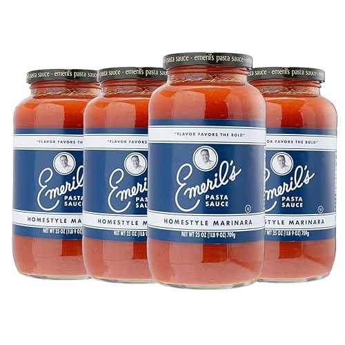 Emeril Lagasse Homestyle Marinara 4-PK Pasta Sauce Jar 25 Oz Gourmet Pasta Sauces: Best for Homemade Pasta, Pizza and Spaghetti Sauce