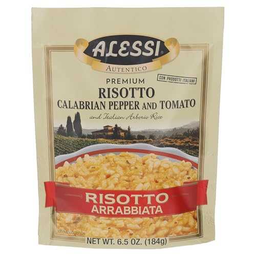 Alessi Autentico, Premium Seasoned Risotto, Italian Arborio Rice, Easy to Prepare, 6.5 Ounce (Arrabbiata, Pack of 6)