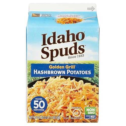 Generic Idaho Spuds Real Potato, Gluten Free, Golden Grill Hashbrown Potatoes. Large Carton 33.1 薬局衡オンス (2 LB 1.1 薬局衡オンス)