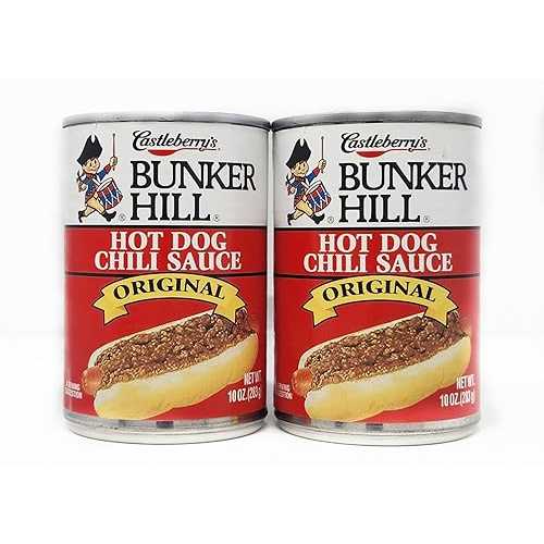 Generic 2 pack of Castleberry\u0027s Bunker Hill Original Hot Dog Chili Sauce 10薬局衡オンス