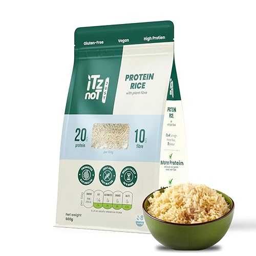 iTz noT JUST Protein Rice 500g / High Protein with Plant High Fiber / Vegan, Gluten-Free, Low Fat, Non-GMO, Preservative Free / Instant Healthy Rice / Ready インチ 5 Minutes / No Boil Needed / Ideal for Diet \u0026 Fitne