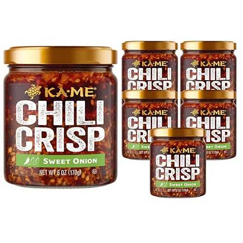 KA-ME Chili Crisp Sweet Onion, Authentic Flavor with Crunchy, Spicy and Sweet Tasting, Made インチ USA Hot Sauce