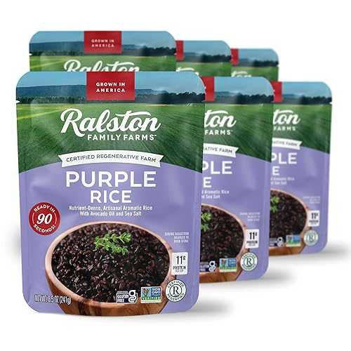 Ralston Family Farms Purple Rice, 8.5 OZ, Ready インチ 90 Seconds, 6 Pack