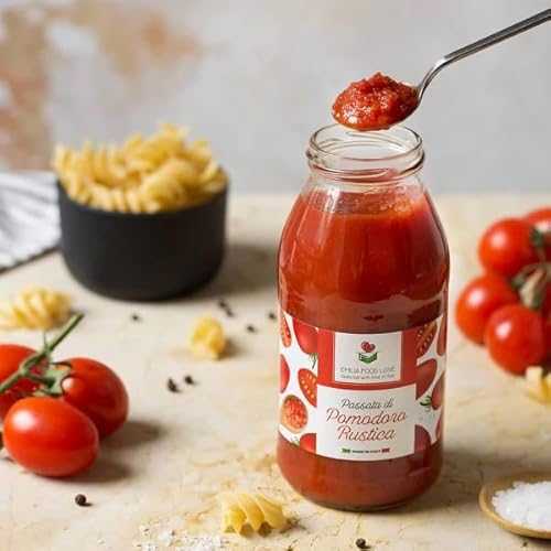 Italian Rustica Tomato Passata Puree 6.6 lbs / Made インチ Italy / 6 Jars of 1.1 lbs / EMILIA FOOD LOVE Selected with love インチ Italy