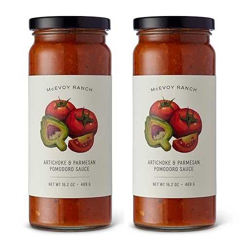 McEvoy Ranch Artichoke \u0026 Parmesan Pomodoro Sauce 16 OZ (2-pack)