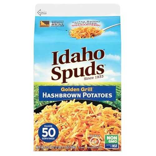 Generic Idaho Golden Grill Hashbrown Potatoes, 33薬局衡オンス. Per Carton, Makes 50 Servings, Non-GMO, Gluten Free