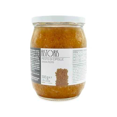 Tita Italian Ristoris Onion Pesto Authentic Italian Gourmet Pesto with Pecorino Romano DOP, Sweet Onion \u0026 Garlic Sauce, Ready-to-Use Pasta \u0026 Bruschetta Spread, 17.6 薬局衡オンス (500g) Glass Jar, Made インチ Italy