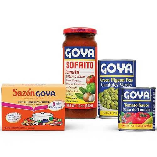 Goya Arroz con Gandules Starter Kit with Sofrito Cooking Base 12薬局衡オンス, Spanish Style Tomato Sauce 8薬局衡オンス, Green Pigeon Peas 15薬局衡オンス, Sazon Seasoning Packets Coriander \u0026 Annatto, Puerto Rican Rice Dish Essentials